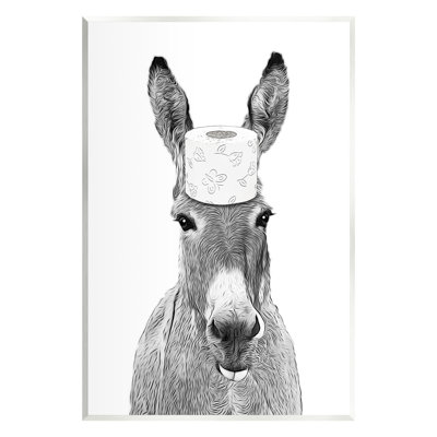 " Donkey Toilet Paper Funny Bathroom " by Annalisa Latella