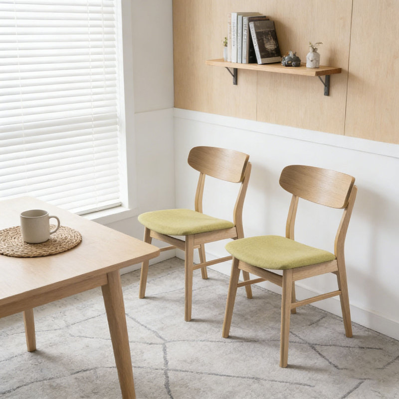 Chaise en bois, Vert