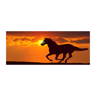 Sunset horse 1 Piece Wall Art on Canvas