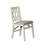 Plano Kitchen Chairs with Polyester Seat, 3-X Back, Set of 2, Linen White Finish-2085833571