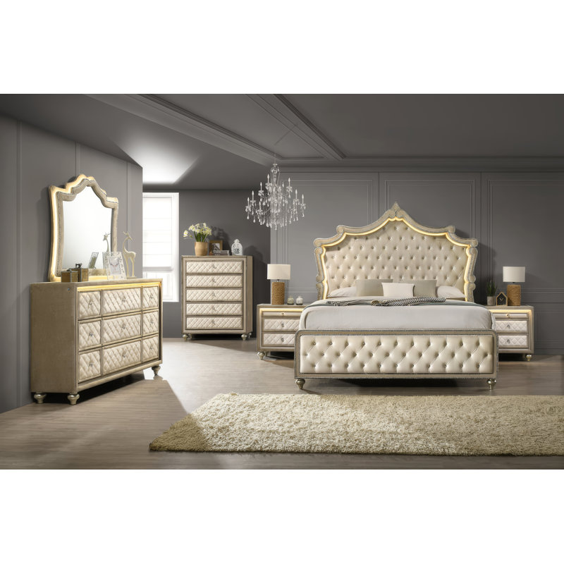 Ensemble de chambre avec très grand lit 5 pièces Stanford, Très grand