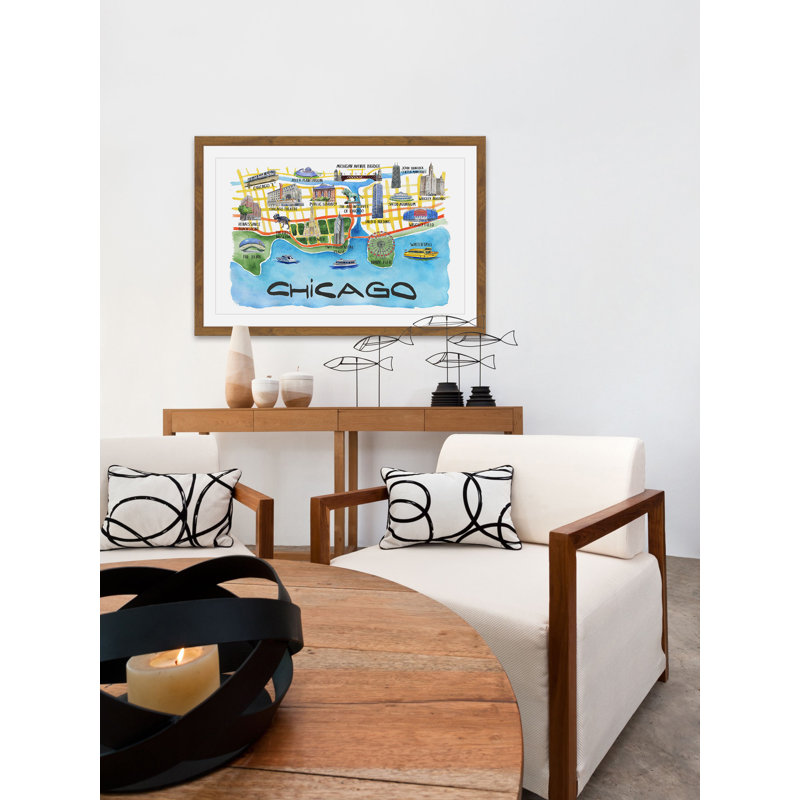 Chicago Waterfront - Single Picture Frame Painting, 61cm H x 91cm W