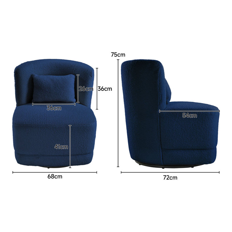 Upholstered Swivel Barrel Chair