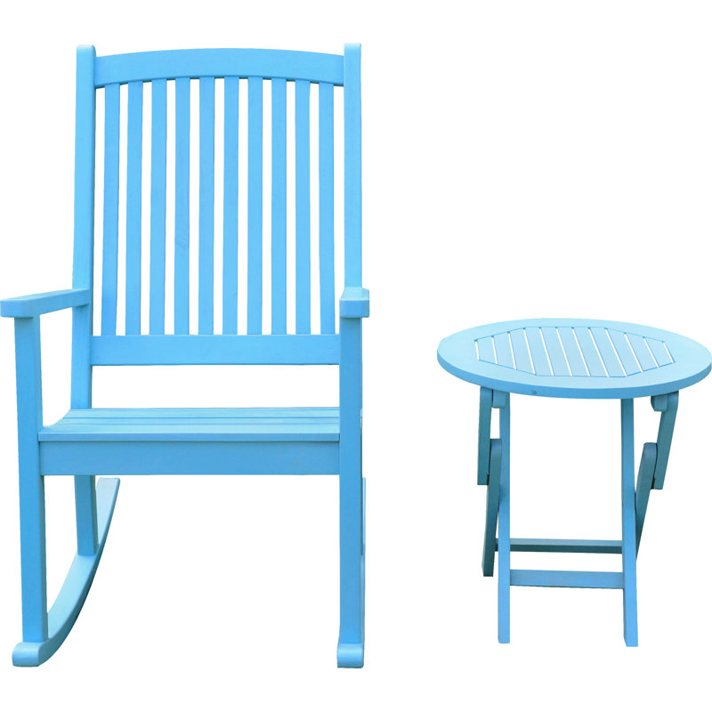 Chaise berçante Erkerd, Bleu ciel