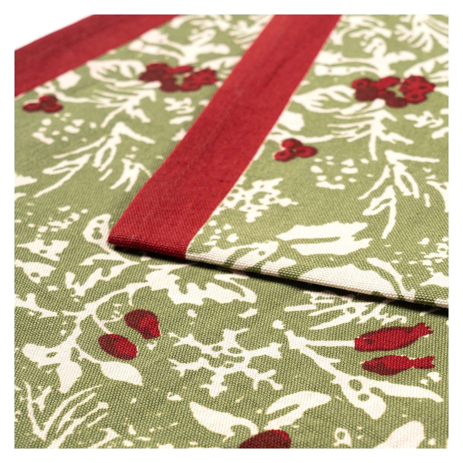Liljan Floral Christmas Table Runnner, 90" x 16"