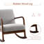 Chaise berçante en lin gris