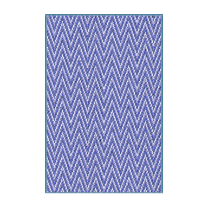 Tapis bleu tissé à la machine, Rectangle 2 pi x 3 pi