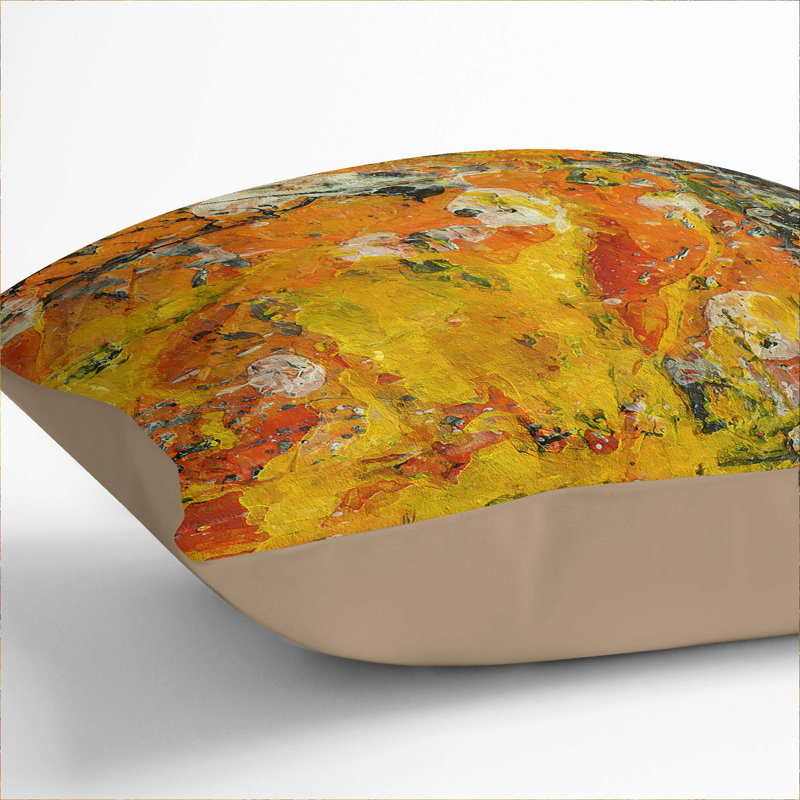 Abstract Square Throw Cushion, Stone, 40 x 40 cm