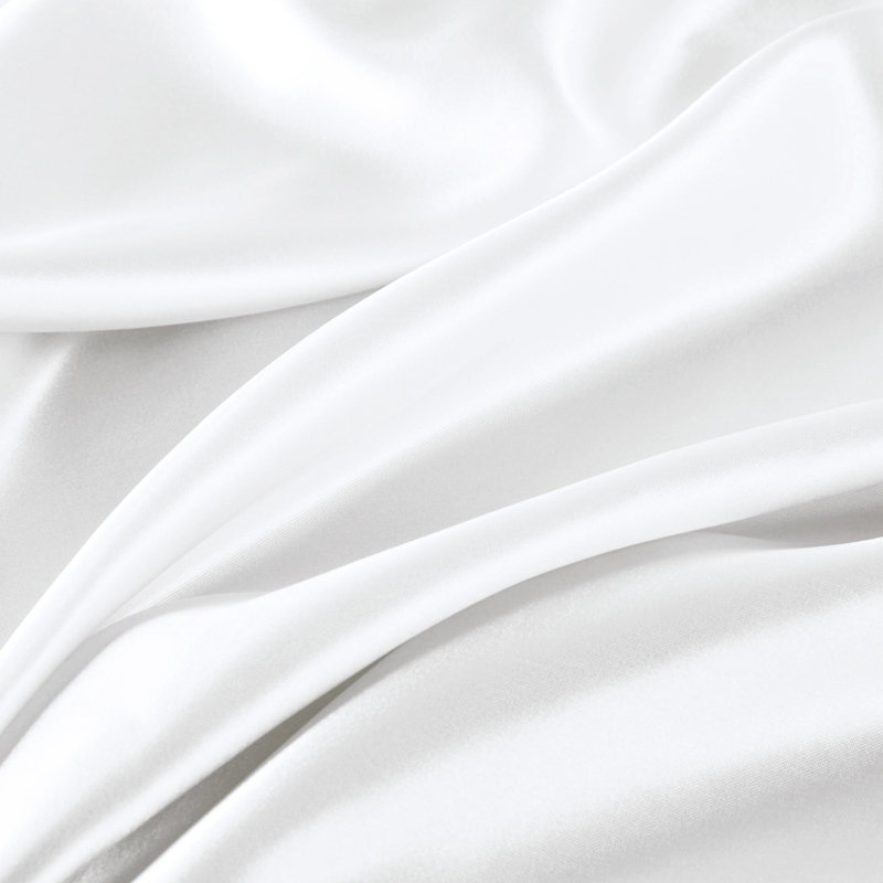 4 draps de luxe en satin blanc simple - froissé, texture lisse et confortable, convient aux matelas de 16 po, 1 drap plat, taies d'oreiller ajustées, réduit la casse des cheveux, sensation de cuir chevelu sec, rugosité