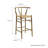 Amish Wood Bar Stool In Teak-108891646-108891650