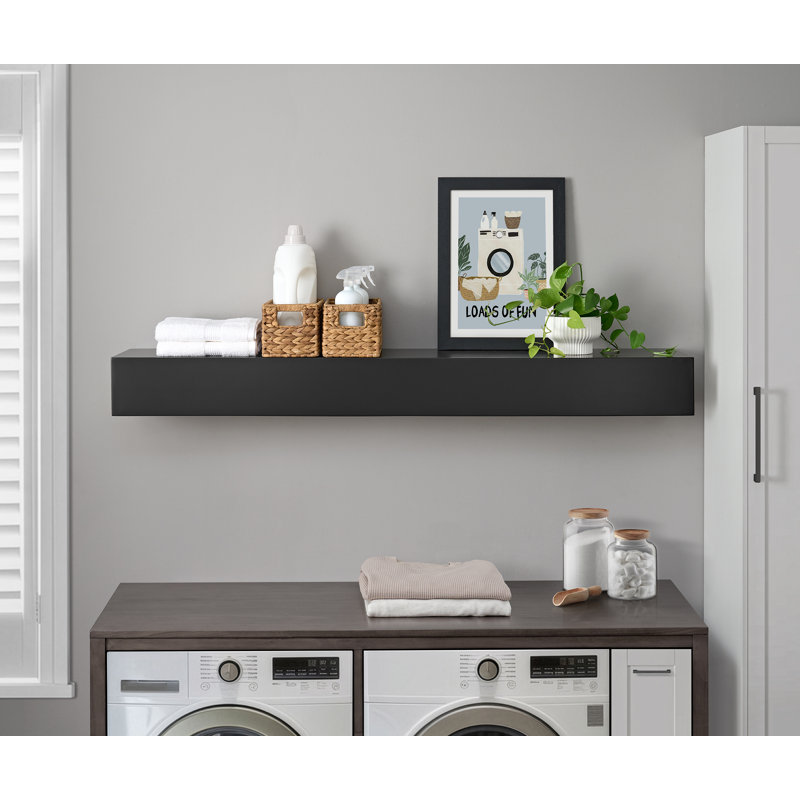 The Sam 60" Shelf MDF Black Paint, 60", Black