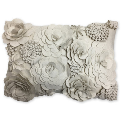 Coussin lombaire floral plum Rosen