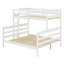Minimalist Wooden Bunk Bed with Built-In Ladder-130576664