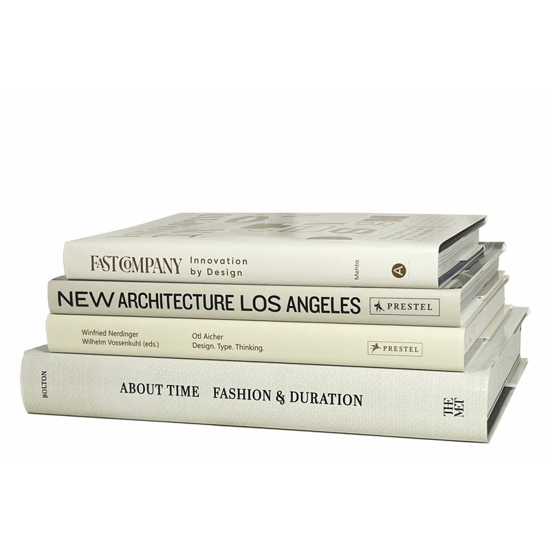 Decorative Books - Beach Coffee Table Stack - 4 Beige Books