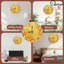 Cadran de l'horloge jaune orange