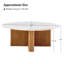 Table basse moderne en marbre naturel avec base en bois massif Comsa
