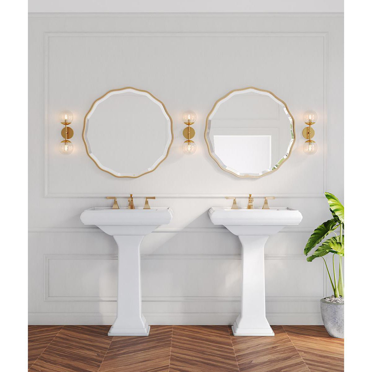 Barnhill 2-Light Armed Sconce, Brushed Bronze