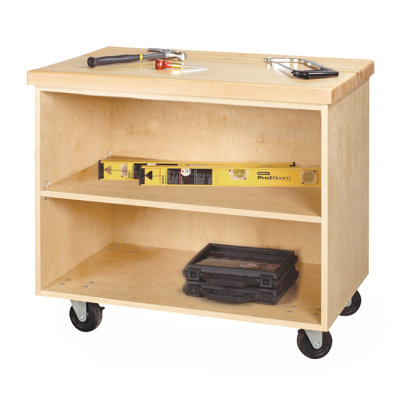Mobile Series 36'' W Wood Bottom Rollaway Chest with Wheels