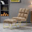 Fauteuil d'appoint avec repose-pieds en métal Endri-862096531-862096559