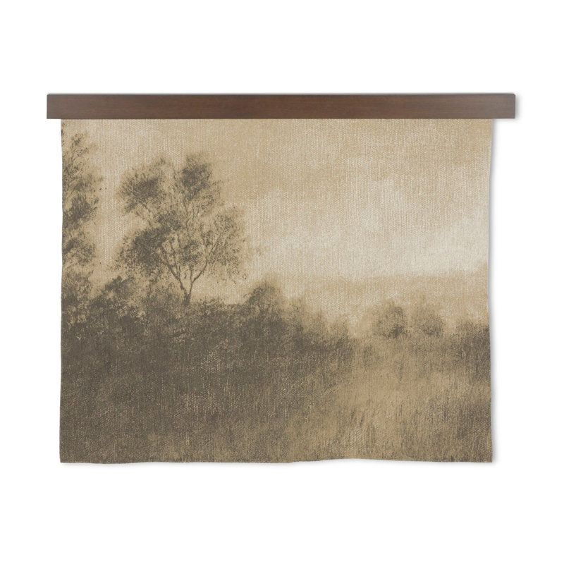 Hillside Haze By Aileen Fitzgerald And Hanger, Red Brown Oak