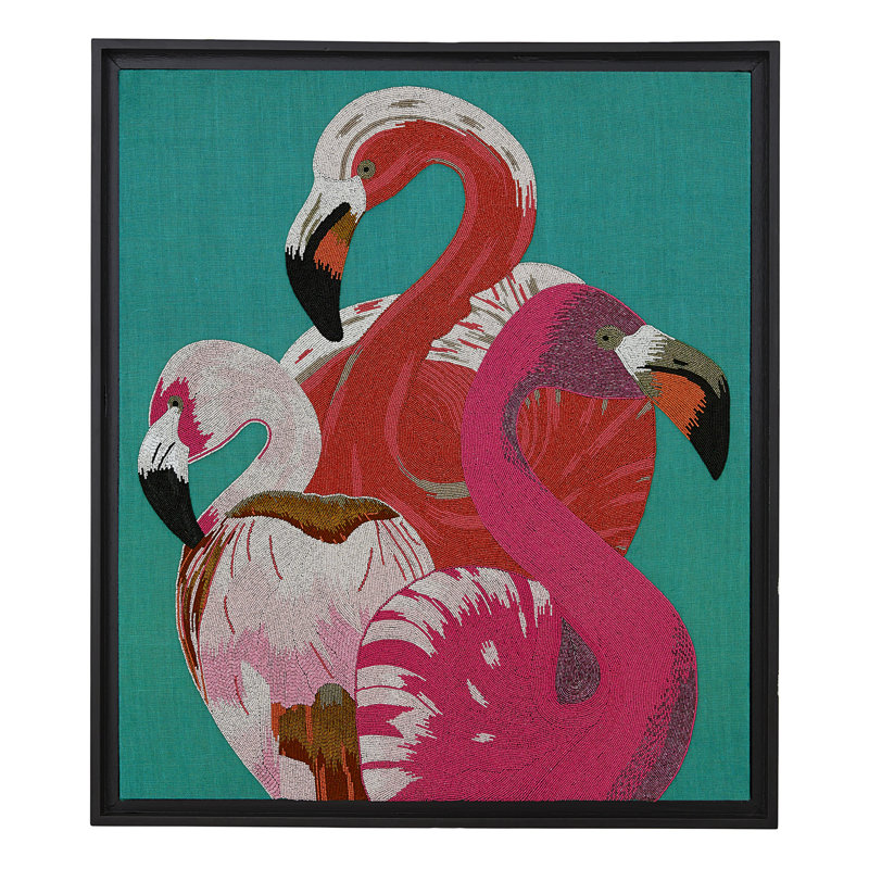 Flamingo Beaded Wall Art