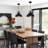 2-Light 11.4" Black Farmhouse Pendant Light, Modern Adjustable Height Hanging Fixture for Kitchen Island-115836438