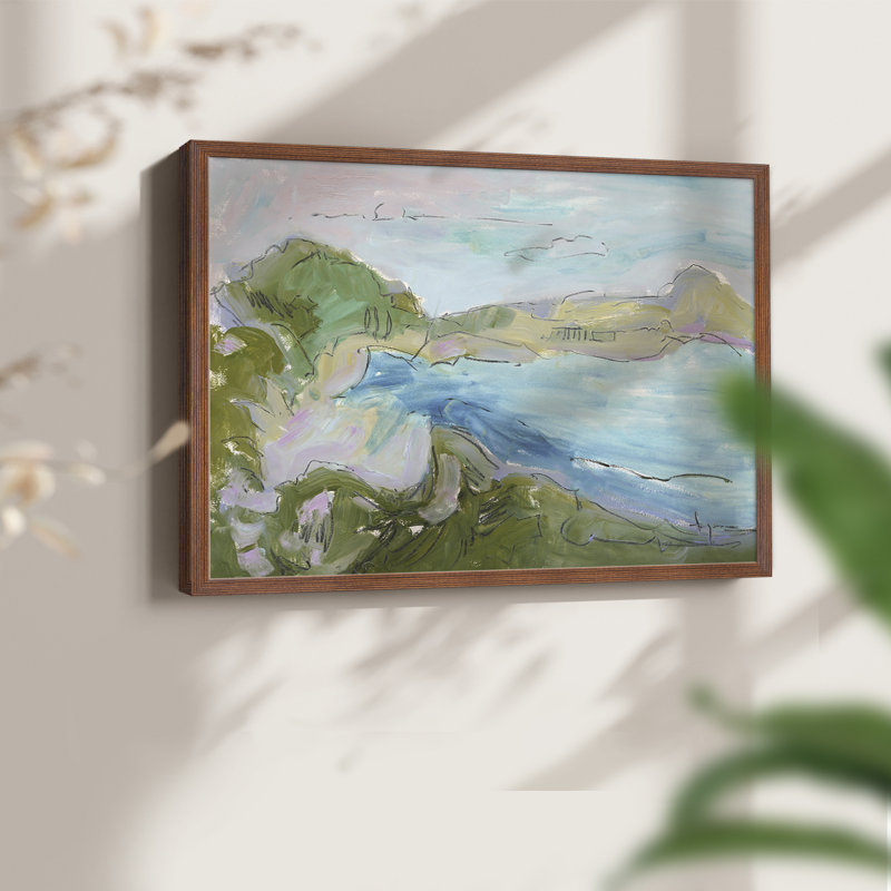 Landing Strip -Framed Print - Restickable, 8" H x 10" W, Walnut