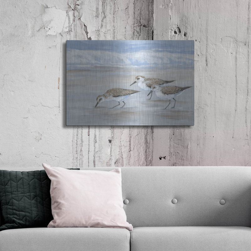 Dovecove «Sandpipers II» par Tim O'Toole, art mural en métal, H 24 po x l 36 po