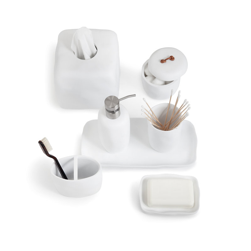 Bathroom Storage Container, White