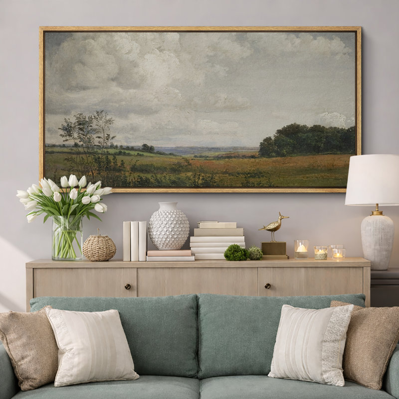 Décoration murale rustique campagne rustique, H 30 po x l 60 po, Naturel