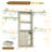  96'' Closet System with 5 Hanging Rods and 3 Wood Drawers-104867754