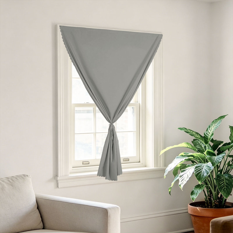  Rideau occultant en polyester de style moderne, 1 fenêtre, 1 panneau, 8 couleurs, Gris, L 83 po x L 91 po