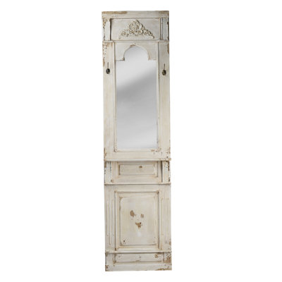 20" X 76" Classic Vintage Antique White Wall Mirror, French Country Wall Decor