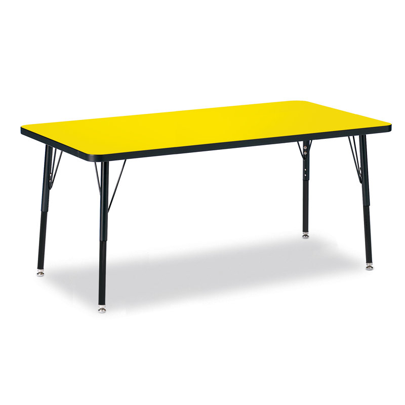 Gray and Navy Adjustable Height Wooden Activity Table