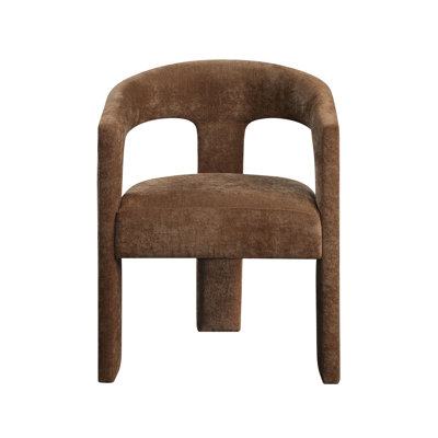 Leonardo Brown Linen Arm Chair (Set Of 2)
