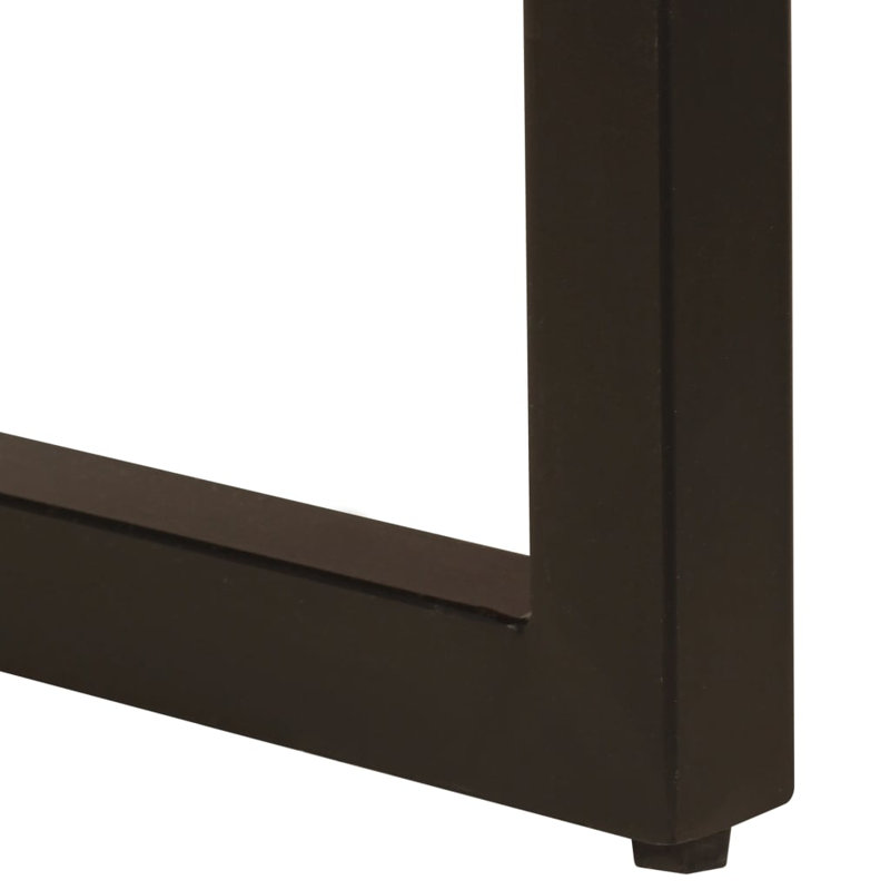 Table basse Chagford, Brun foncé / bleu clair, Noir
