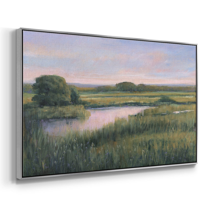 " Spring Marsh I ", 25" H x 37" W x 2" D, Silver