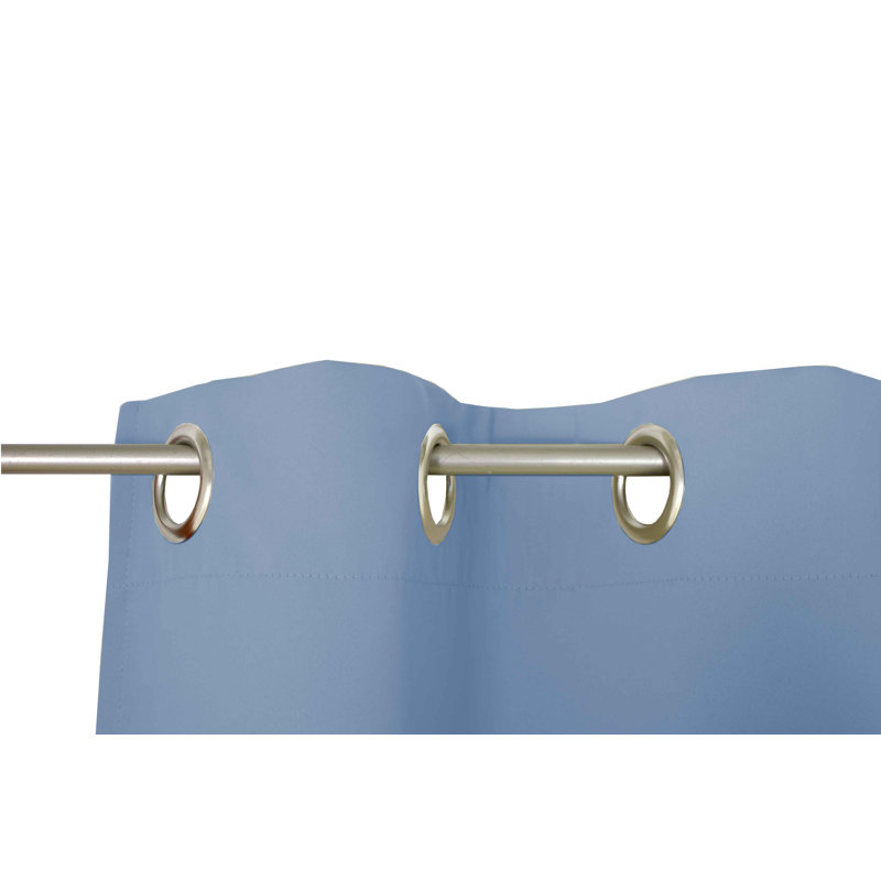 Zoee Eyelet Blackout Curtain, 145cm Width x 150cm Drop, Blue