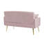 Canapé 2 places rose en tissu Teddy-189232204
