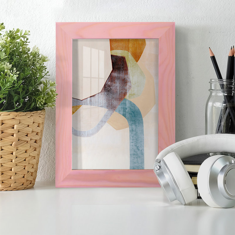 «Garak Desert Rockfall I», impression encadrée sur papier, H 6 po x l 4 po x P 1 po, Rose