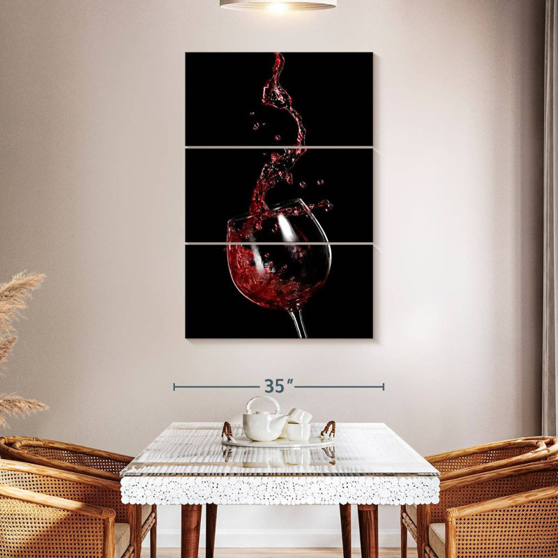 Yarlin Red Wine Splash, H 50 po x l 32 po