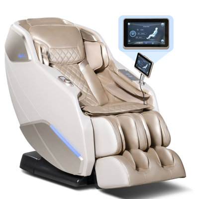  3D Massage Chair Full Body with Heat,Full Assembly, Zero Gravity SL-Track with Thai Stretching, 12 Modes,12 Massage Techniques, Calf & Foot Massage, Wireless Charging, White Noise