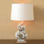 Lampe de table 31 po blanc / vert Scalamandre