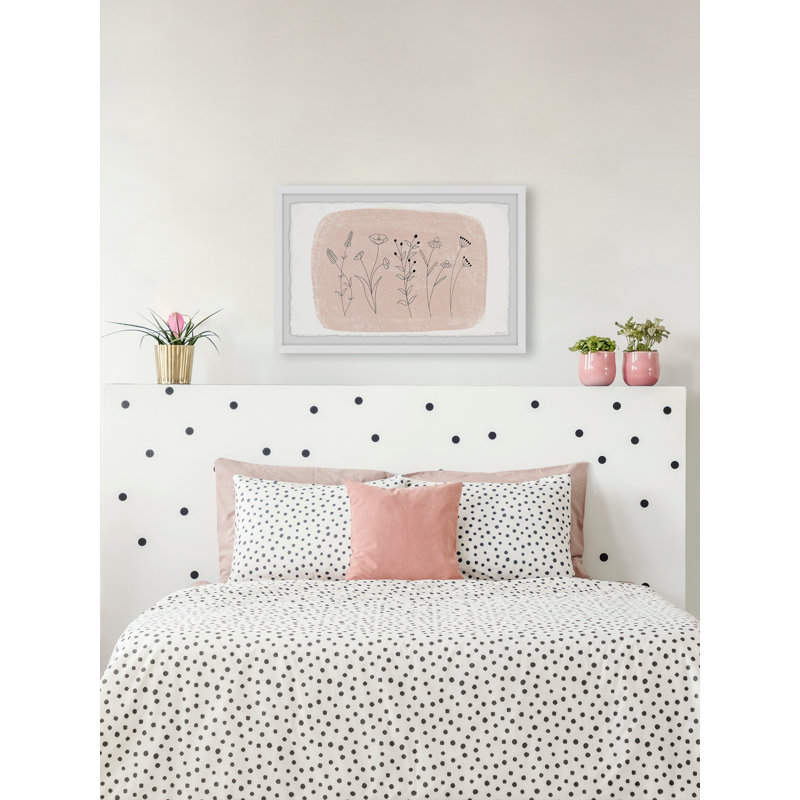 Assorted Flowers Lines 1 Piece Single Picture Frame Painting, 61cm H x 91cm W x 3.81cm D