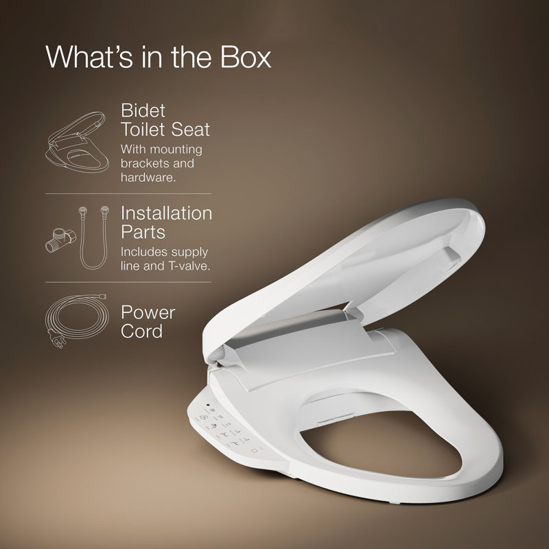 C3® 155 Cleansing Elongated Toilet Seat, Cream