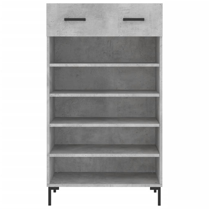 10 Pair Shoe Storage Cabinet, Concrete Grey