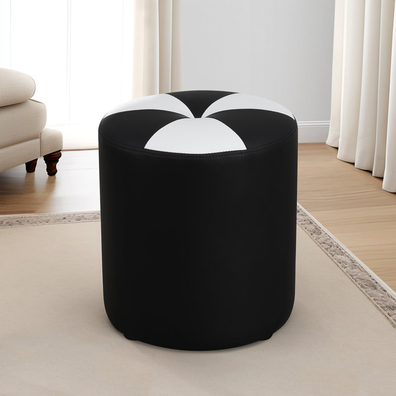 Tabouret d'appoint en bois massif et manufacturé, Noir