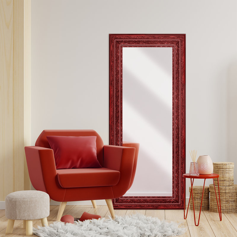 Miroir Elite, Rouge électrique, 49 po x 49 po