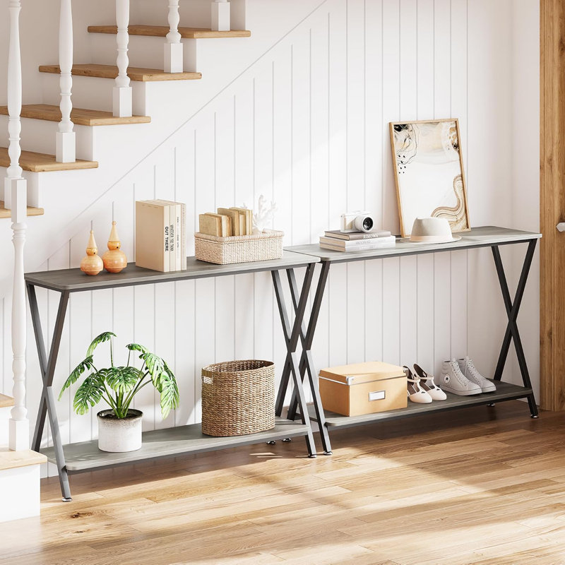 Console Table, 81cm H x 105cm W x 30cm D, Gray