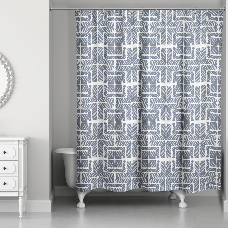 Rideau de douche Rieka, Bleu